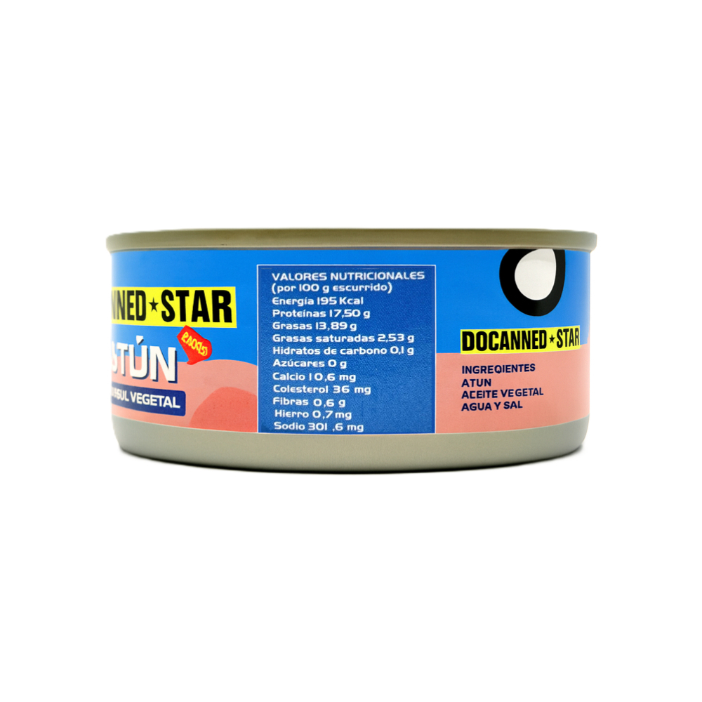 Atún en aceite vegetal Docanned Star (140 g / 4.9 oz) - Miniatura 3