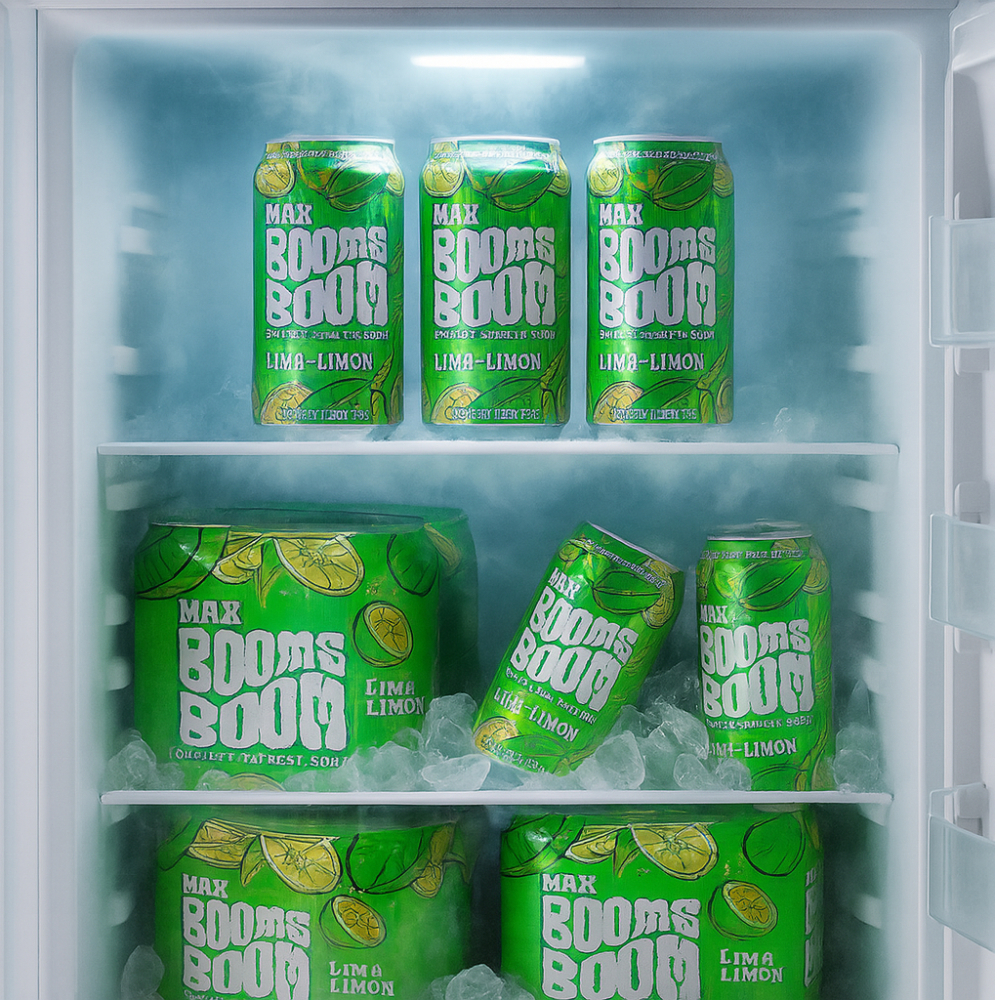 Bebida refrescante gaseada sabor lima-limón Max Booms Boom (24 X 330 ml) - Miniatura 4