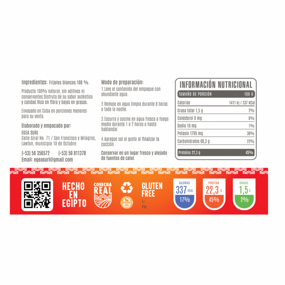 Frijoles blancos Cosecha Real (5 x 1 kg / 2.2 lb) - Miniatura 3