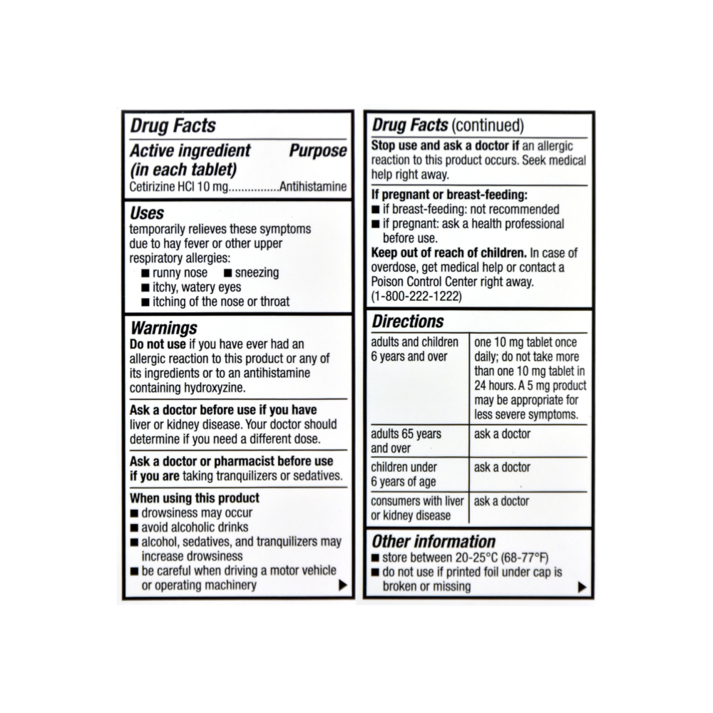 Clorhidrato de cetirizina 10 mg Major (100 tabletas) - Miniatura 3