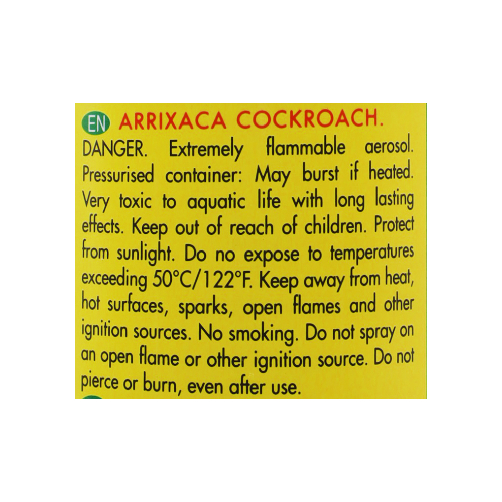 Insecticida aerosol contra cucarachas y hormigas Cucarachicida Arrixaca (750 ml) - Miniatura 3