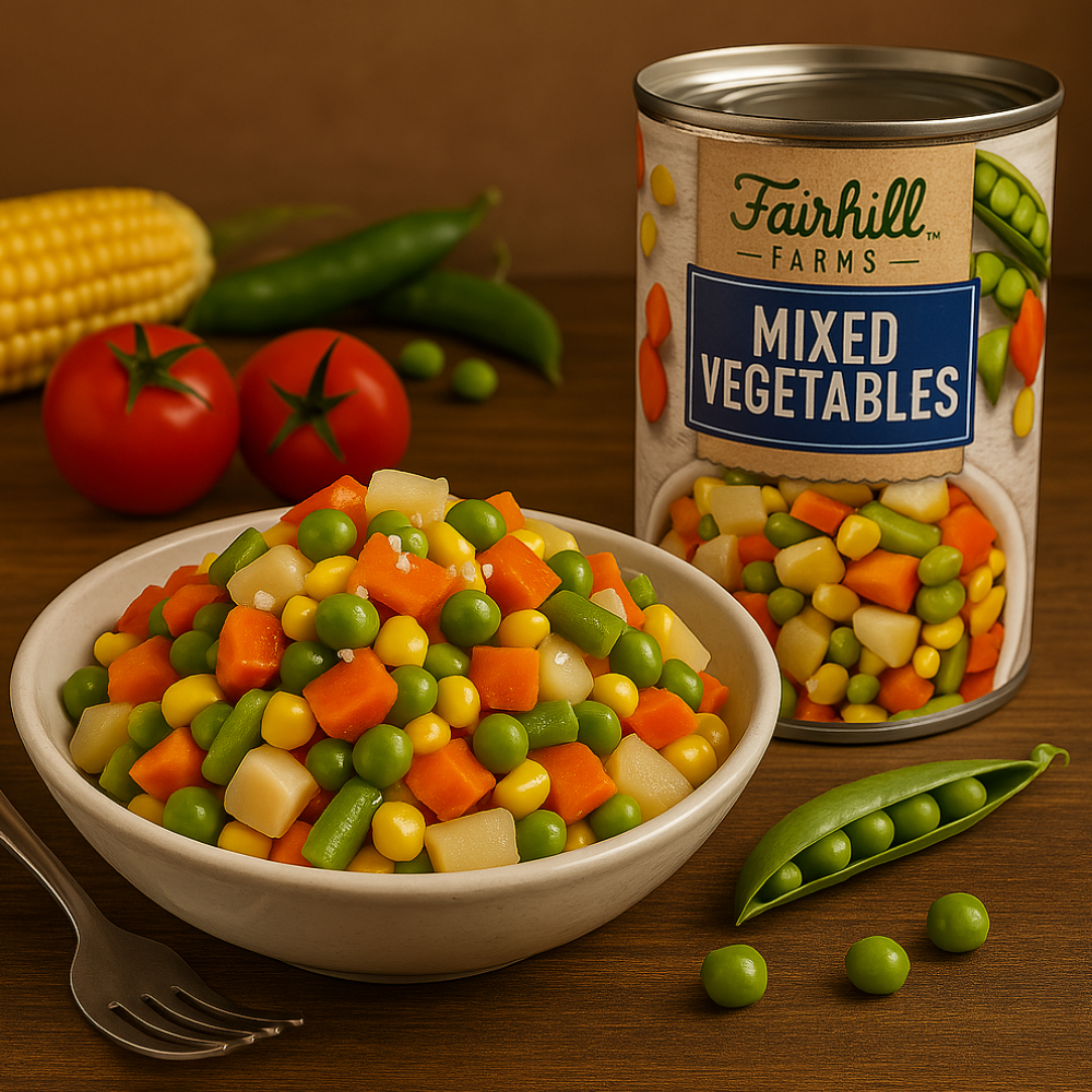 Vegetales mixtos Fairhill Farm (425 g / 15 oz) - Miniatura 3