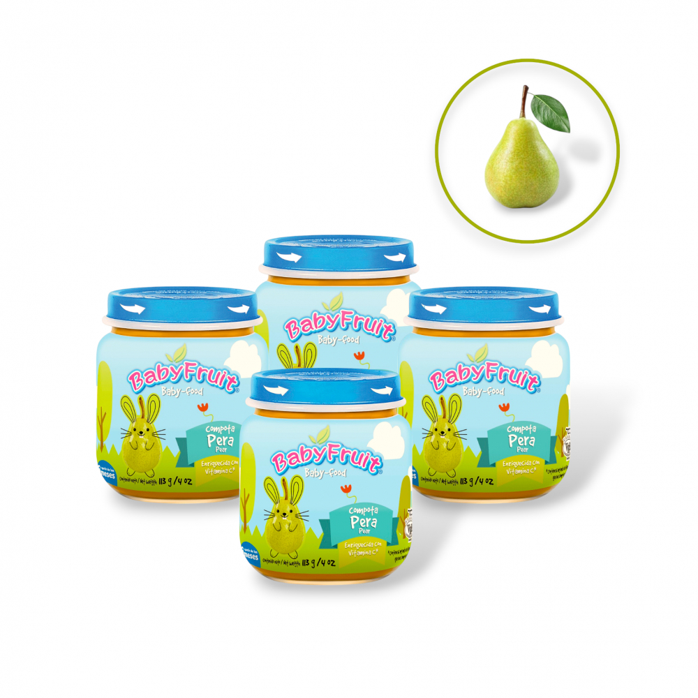 Compota de pera Baby Fruit (4 x 113 g /4 oz) - Miniatura 2