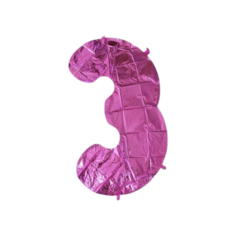 Globo rosado número 3 Balloon (32 pulgadas) - Miniatura 3