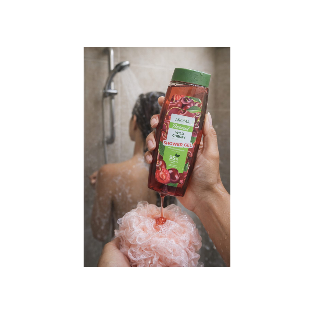 Gel de baño con extracto de cereza silvestre Aroma Natural (400 ml) - Miniatura 2