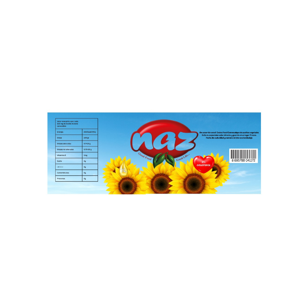 Aceite de girasol Naz (1 L) - Miniatura 4