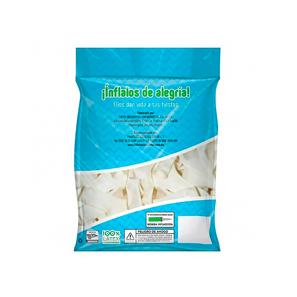 Paquete de globos blanco nieve Blogos Decorator (30 U) - Miniatura 4