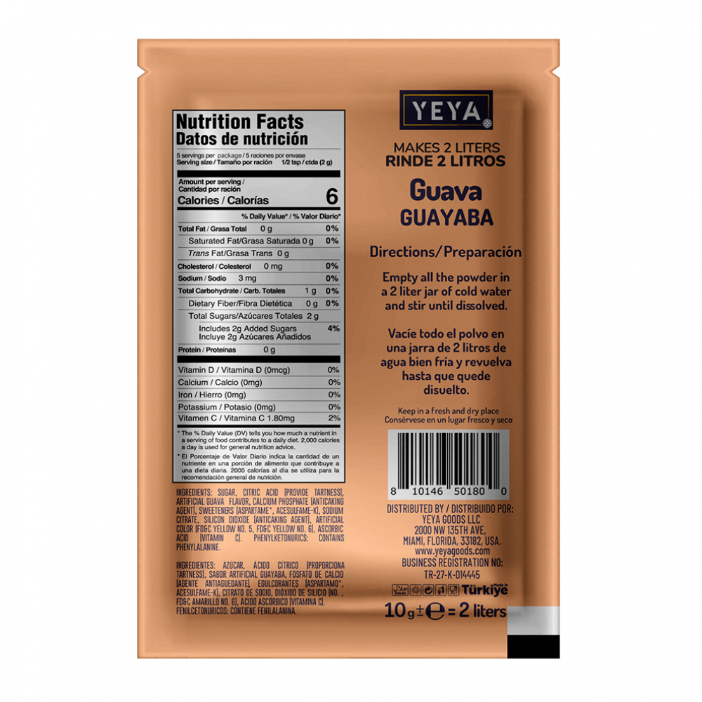 Refresco instantáneo sabor guayaba Yeya (10 x 10 g) - Miniatura 2