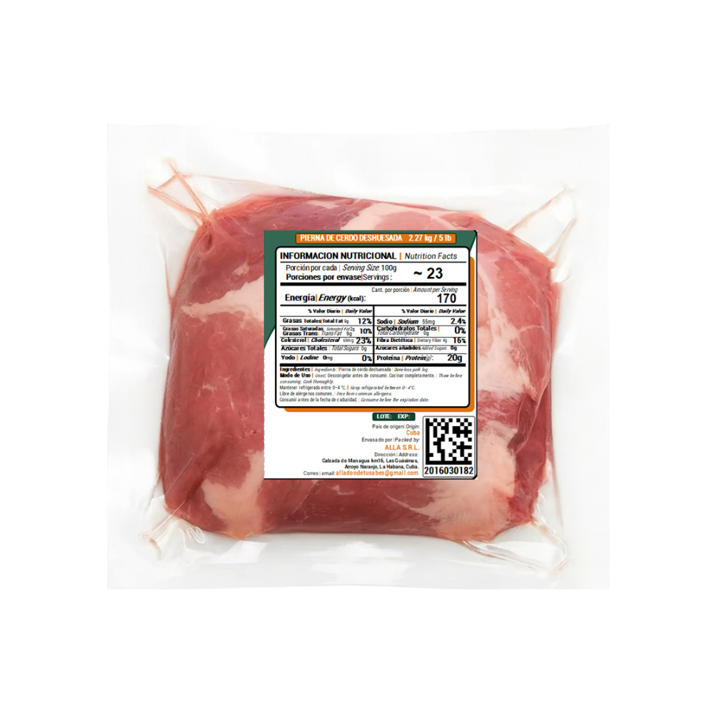 Pierna de cerdo deshuesada ALLÁ (2.27 Kg / 5 lb) - Miniatura 3