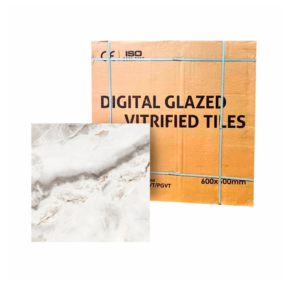 Caja de losas de porcelana pulida nebula white 600 mm x 600 mm (4 U) - Miniatura 4