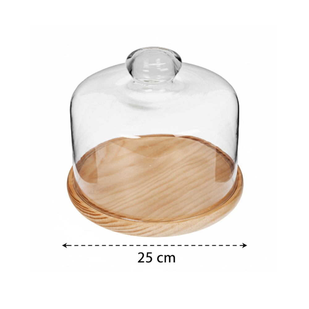 Quesera de cristal 25 cm Alessandro - Miniatura 2