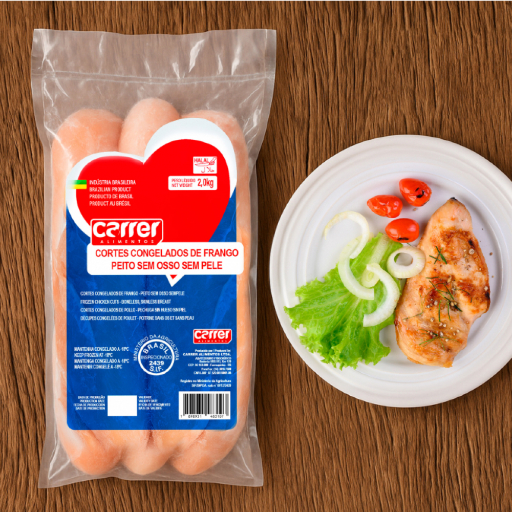 Pechuga de pollo sin piel y sin hueso Carrer (6 x 2 kg / 4.4 lb) - Miniatura 4