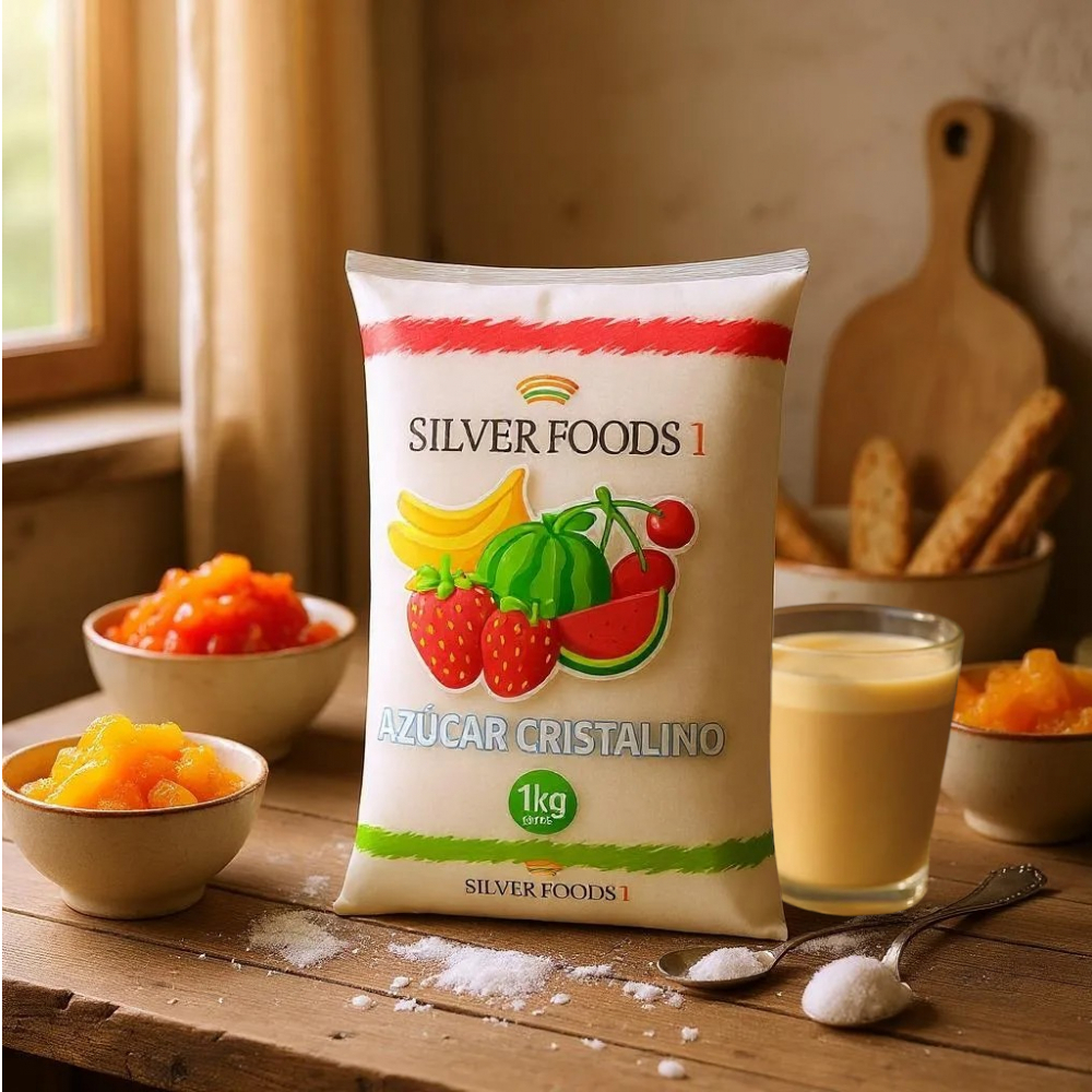 Azúcar cristalino Silver Foods 1 (1 kg / 2.2 lb) - Miniatura 2