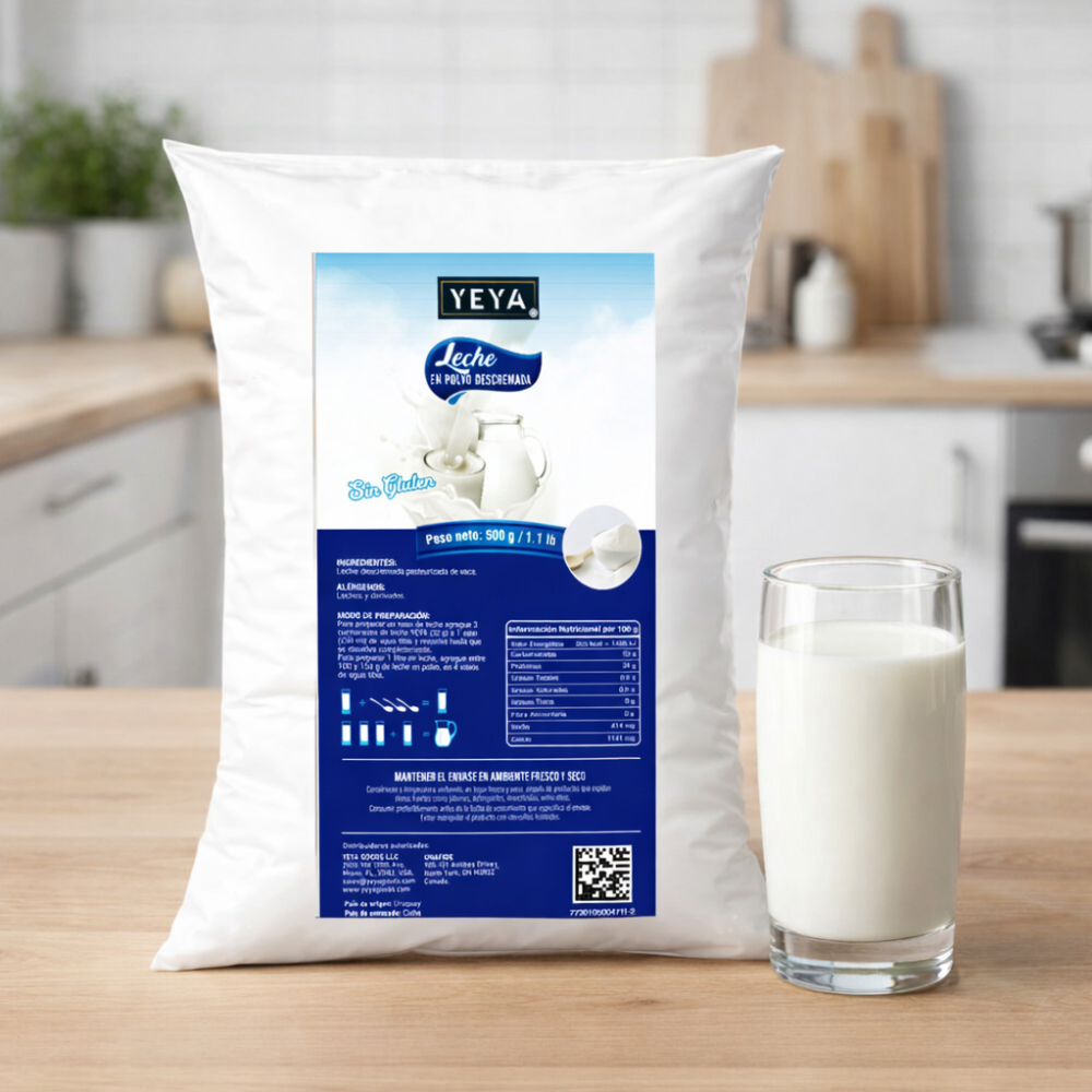 Leche en polvo descremada YEYA (500 g / 1.1 lb) - Miniatura 4