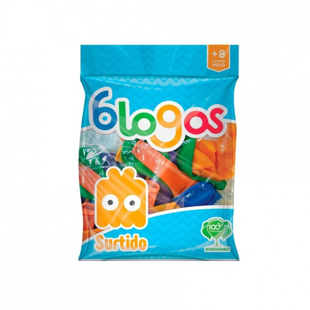 Paquete de globos burbujas transparentes Blogos Surtido (50 U) - Miniatura 2