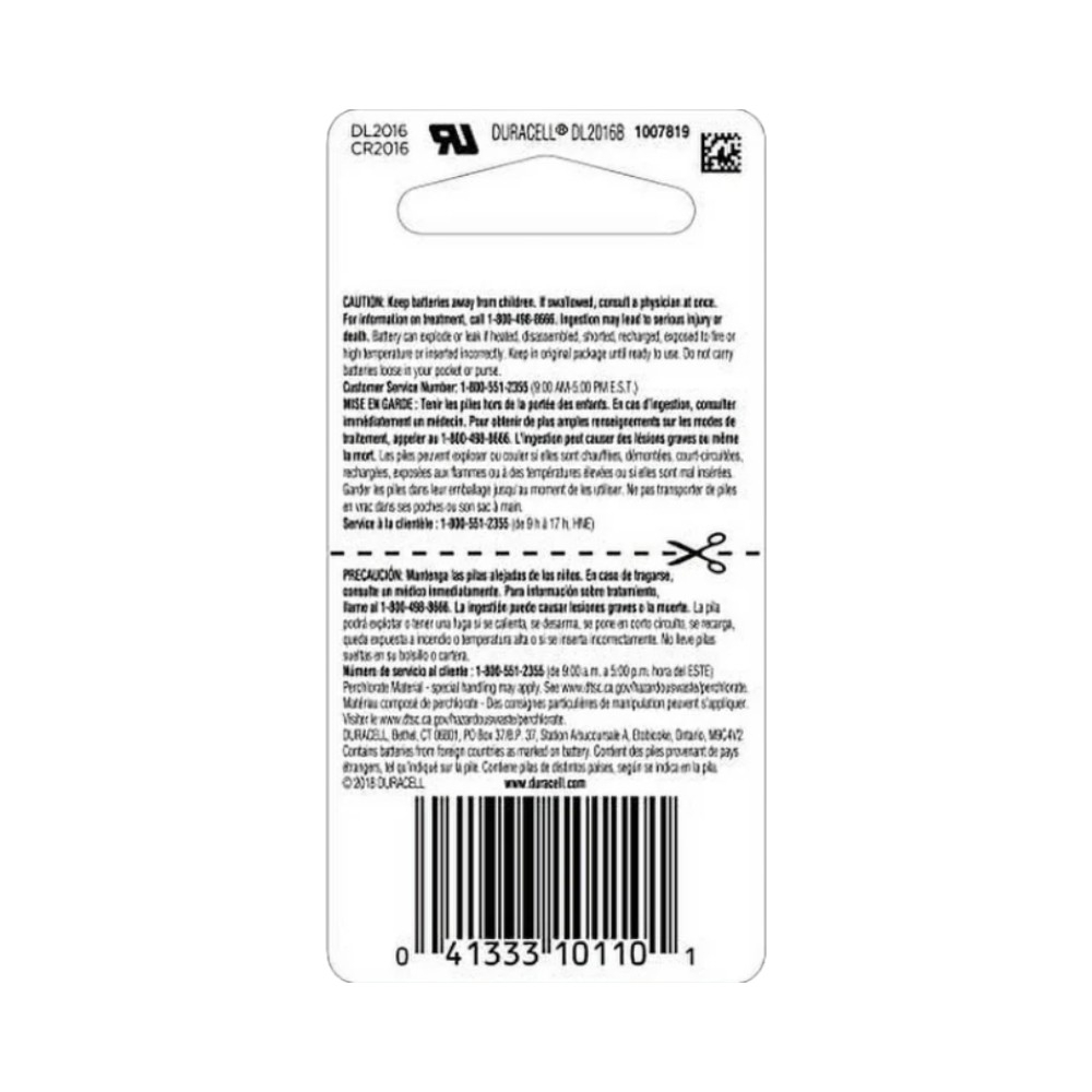 Batería de litio 3 V #2016 Duracell - Miniatura 2