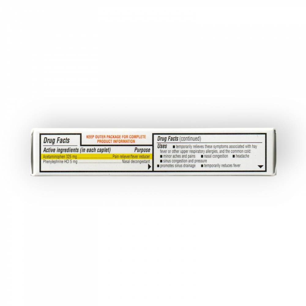 Acetaminofén 325 mg + Clorhidrato de Fenilefrina 5 mg Rugby (24 tabletas) - Miniatura 3