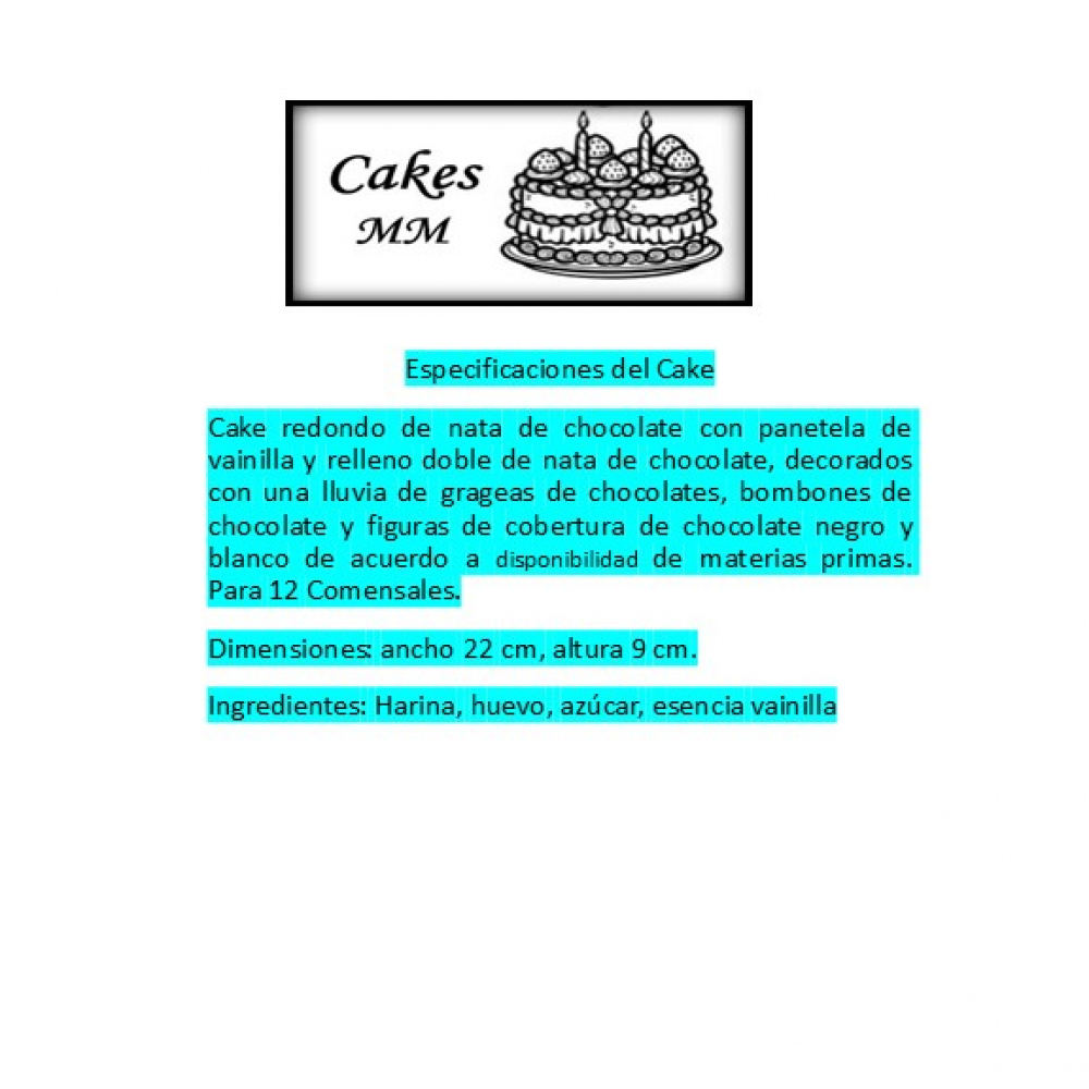 Cake Chocolate Chucherías de Nata (12 comensales) - Miniatura 4