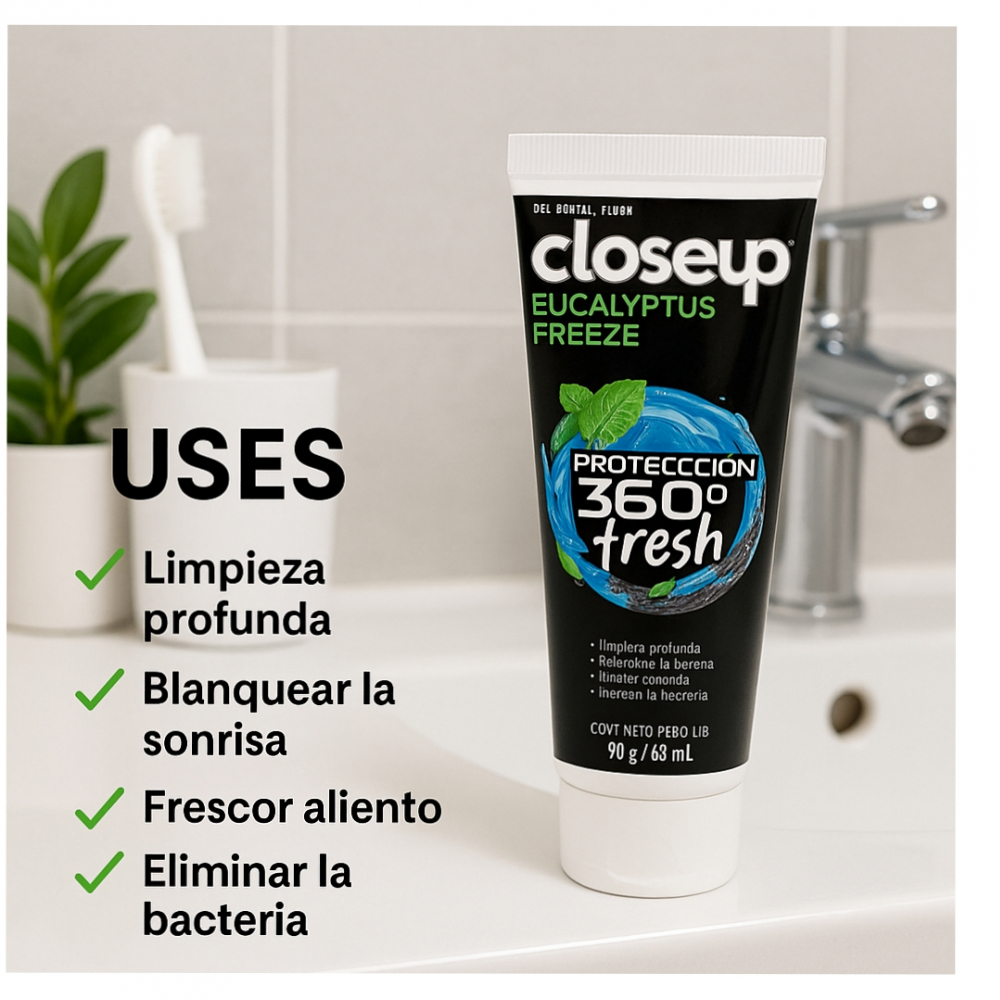 Pasta dental con flúor eucalipto congelado Close Up (90 g / 3.17 oz) - Miniatura 4