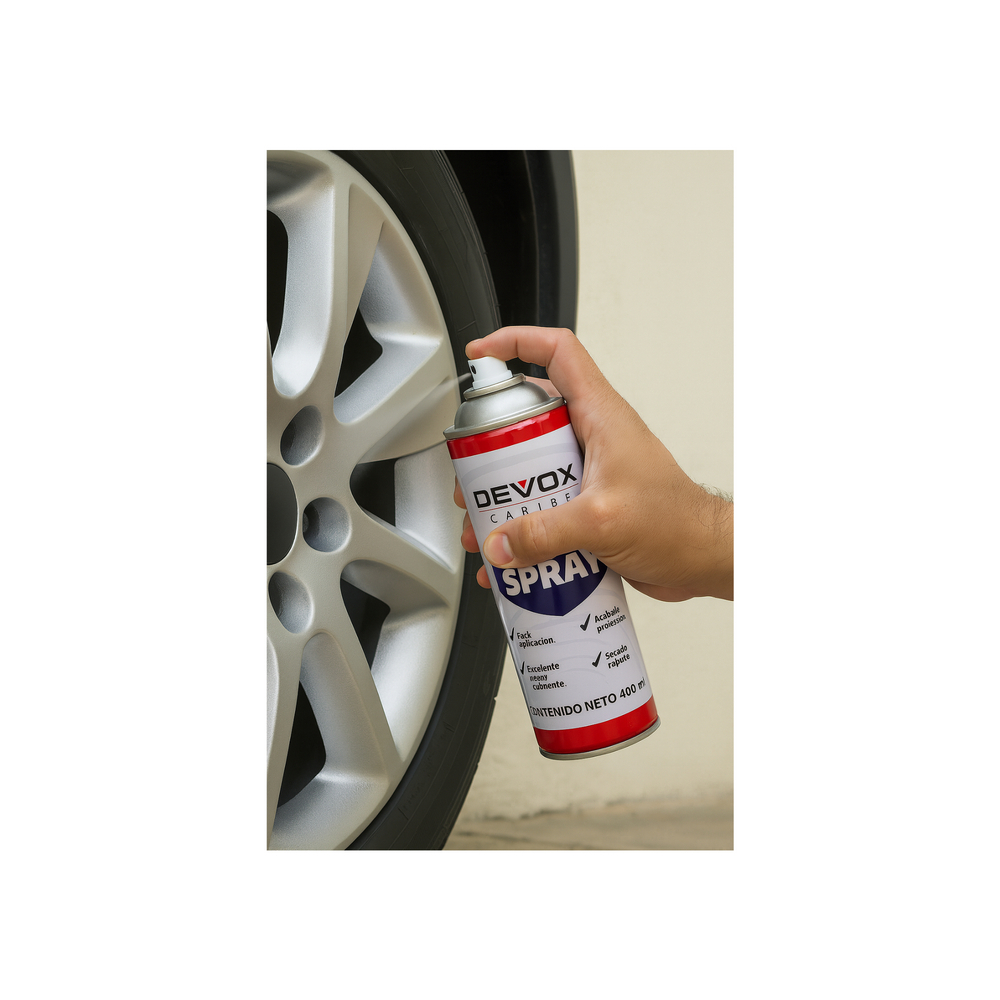 Pintura en spray color aluminio Devox Caribe (400 ml / 10 oz) - Miniatura 3