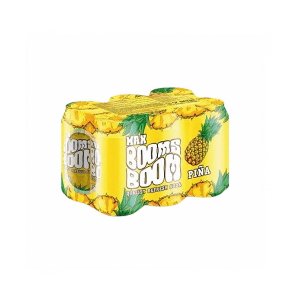 Refresco gaseado de piña Max Booms Boom (6 x 330 ml) | Supermarket 23 ...
