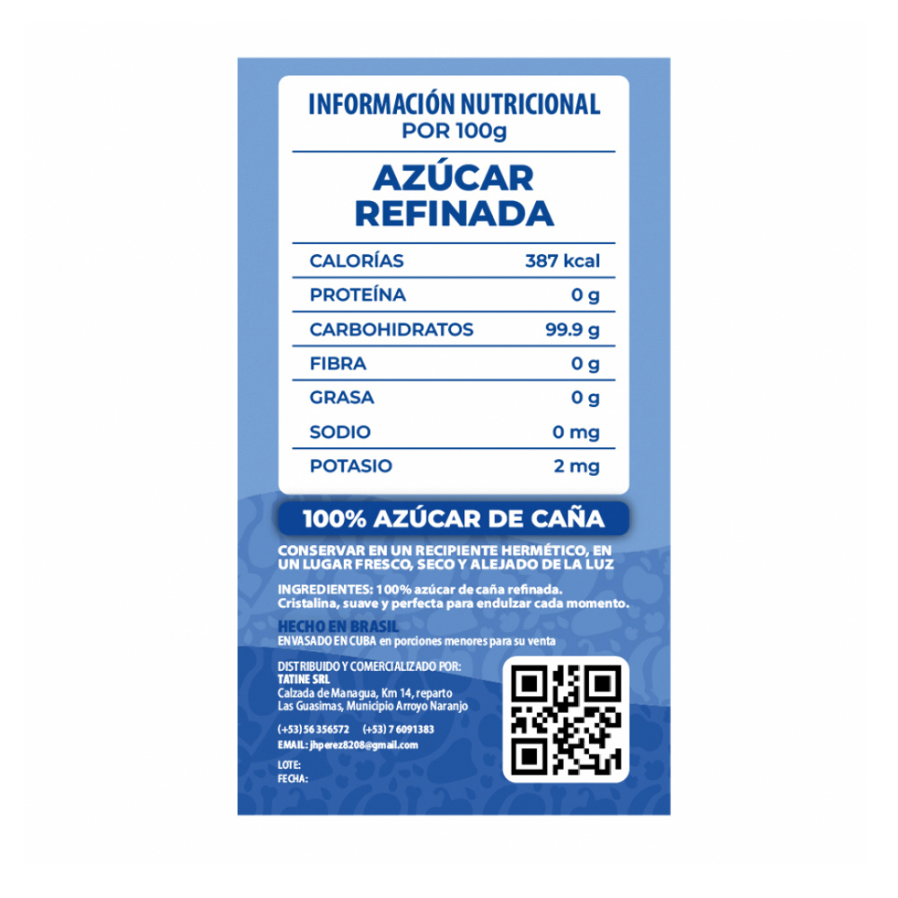 Azúcar blanca refinada Campo Vivo (2 x 500 g / 1.1 lb) - Miniatura 2