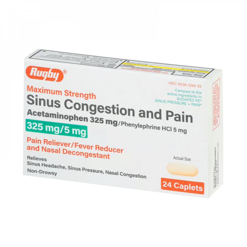 Acetaminofén 325 mg + Clorhidrato de Fenilefrina 5 mg Rugby (24 tabletas) - Miniatura 4