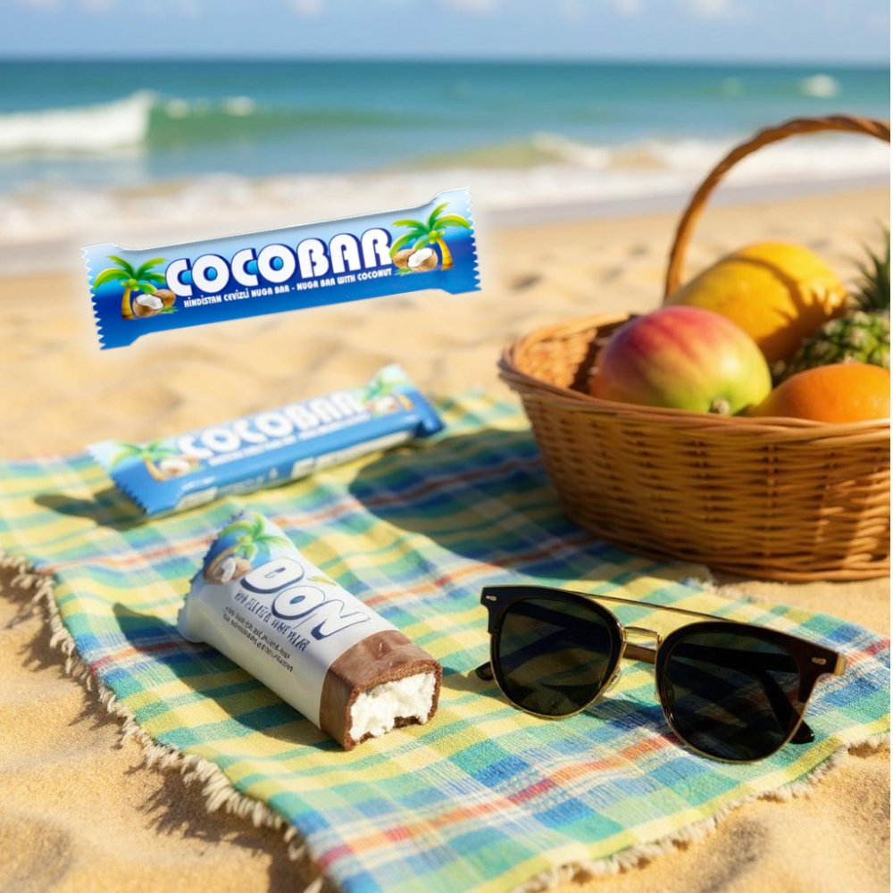 Barra de coco cubierta de chocolate Cocobar Erdem (480 g / 1.06 lb) - Miniatura 4