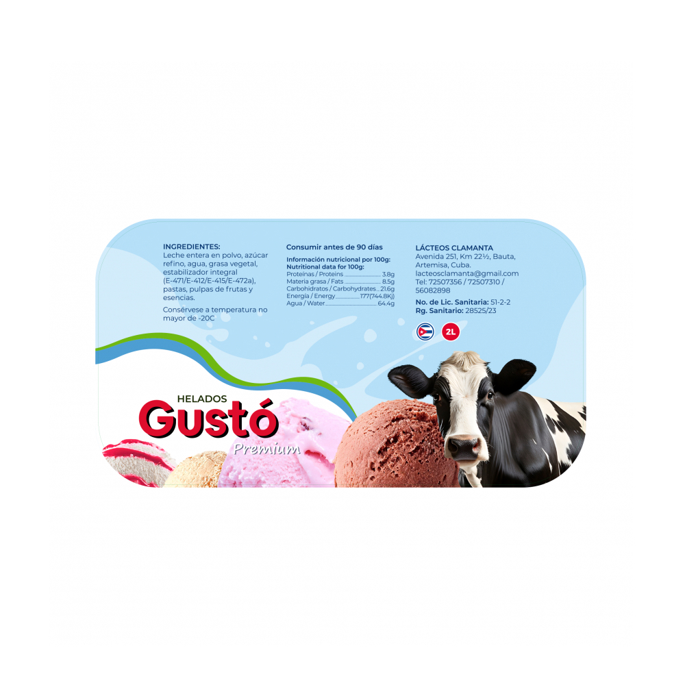 Helado Premium de caramelo Gustó (2 L) - Miniatura 3