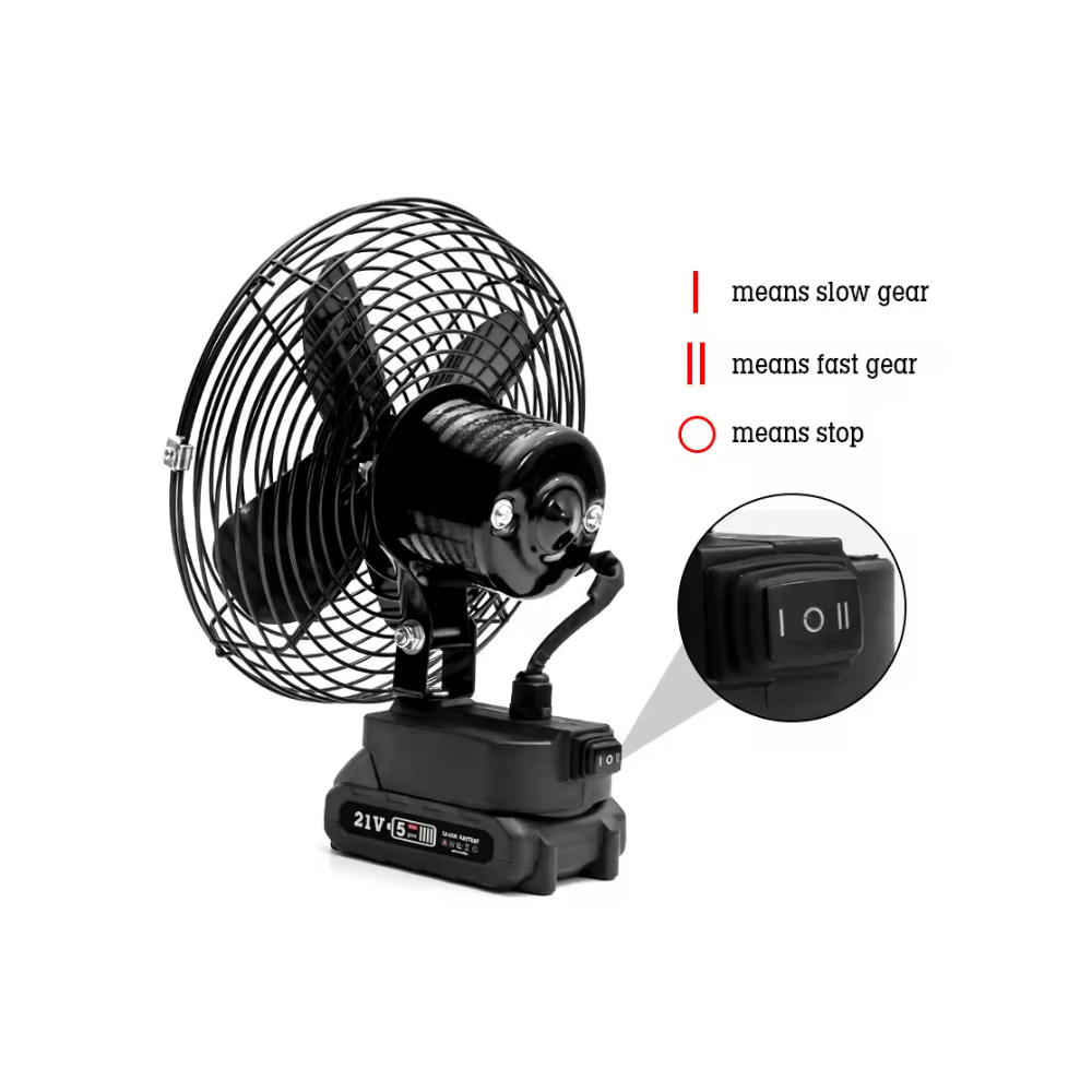 Ventilador eléctrico inalámbrico de 8'' Genérica - Miniatura 2