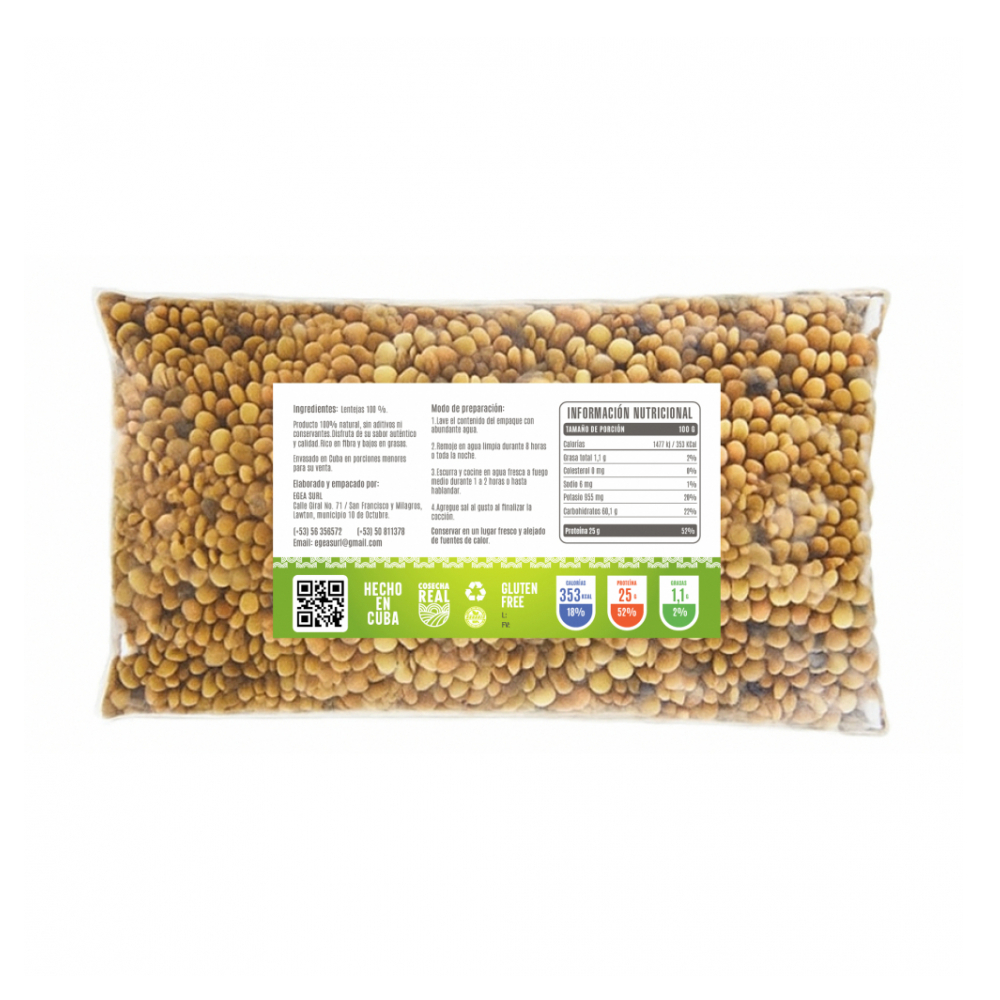 Lentejas Cosecha Real (2 x 1 kg / 2.2 lb) - Miniatura 3