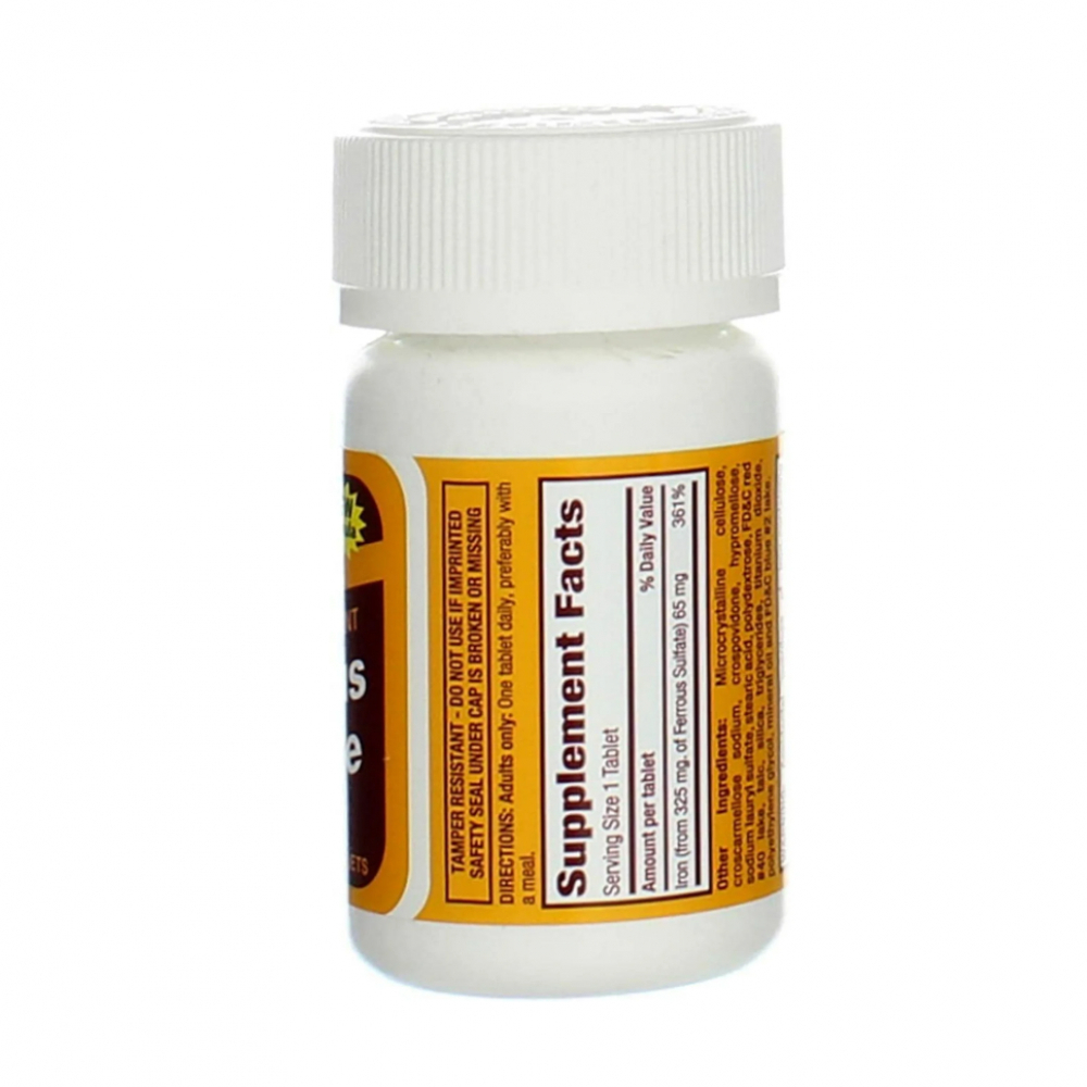 Sulfato ferroso 325 mg. Suplemento de hierro Rugby (100 tabletas) - Miniatura 2