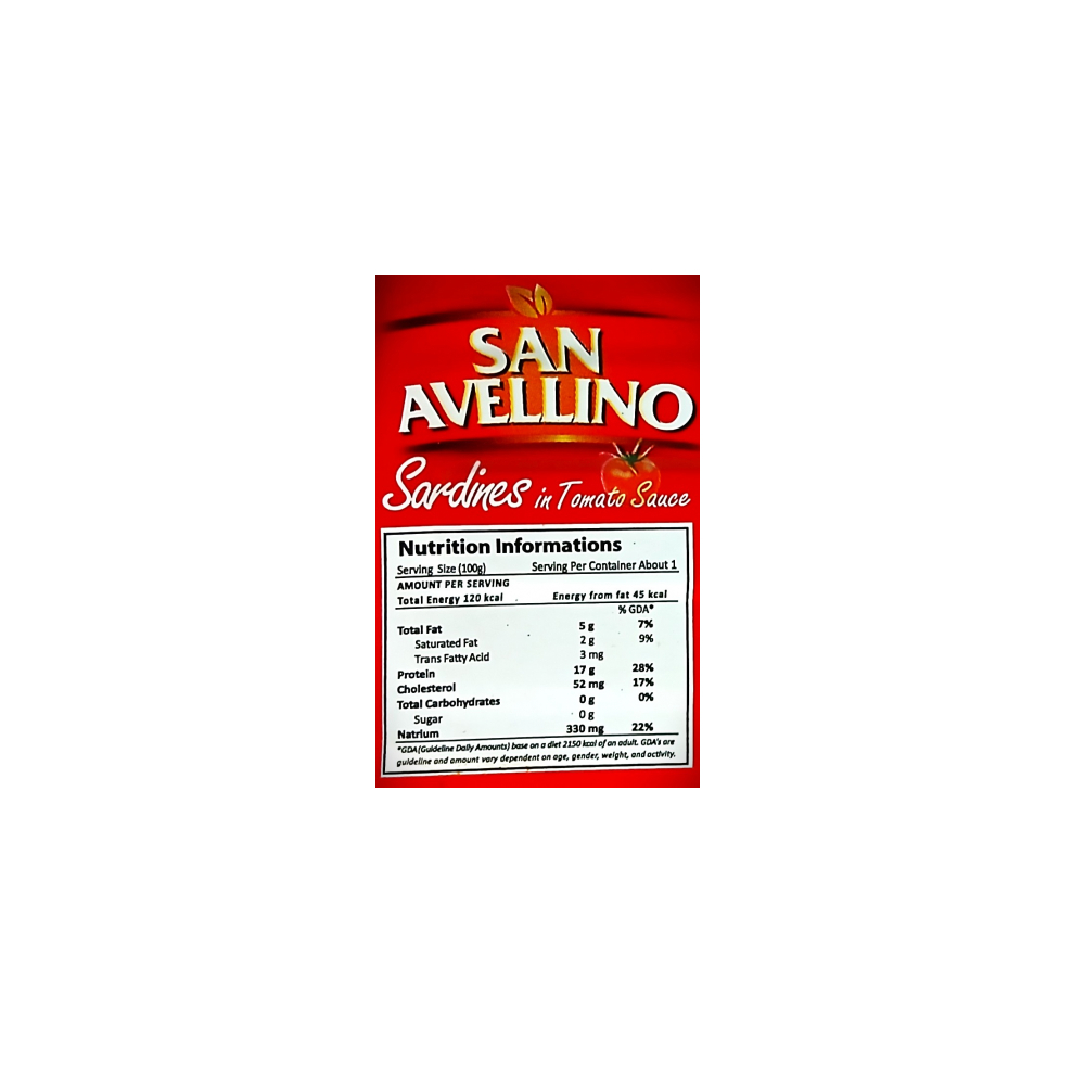 Sardinas en salsa de tomate San Avellino (125 g / 4.40 oz) - Miniatura 3