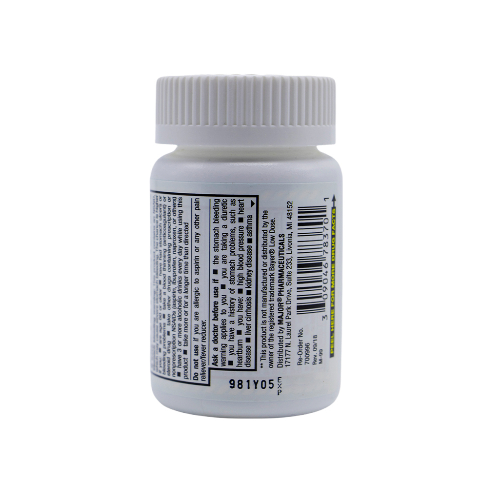 Aspirina 81 mg Major (250 tabletas) - Miniatura 3