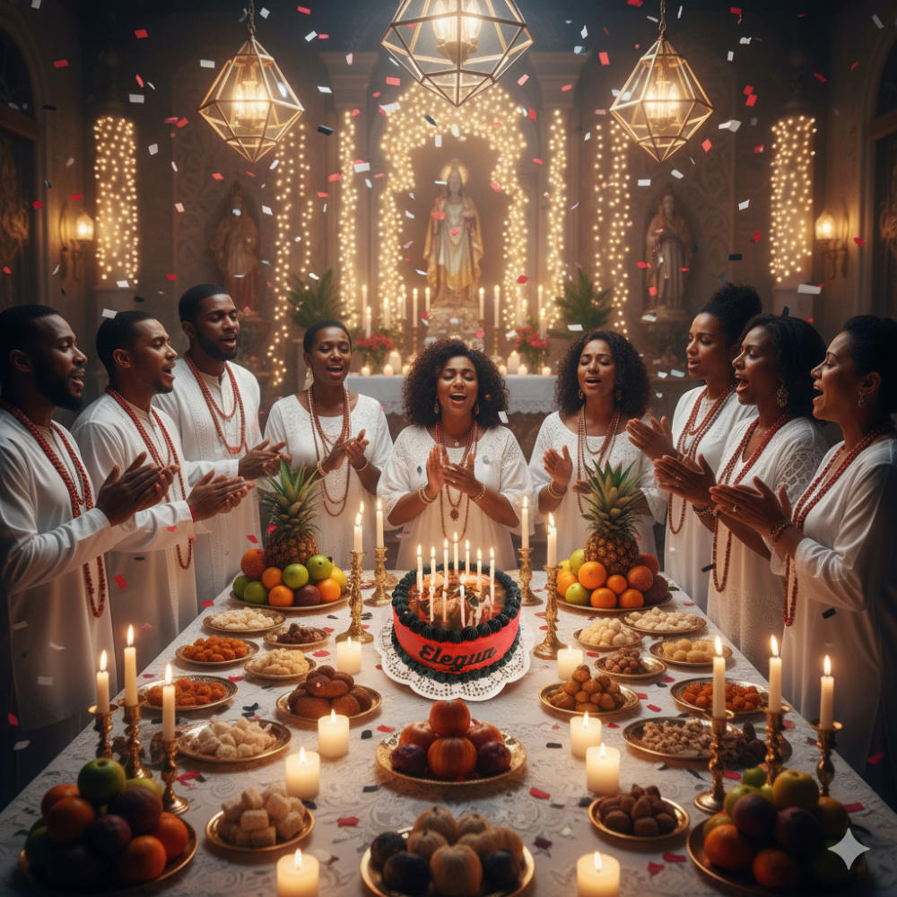 Cake de nata temática de Elegua MCH Panadería (10 comensales) - Miniatura 4