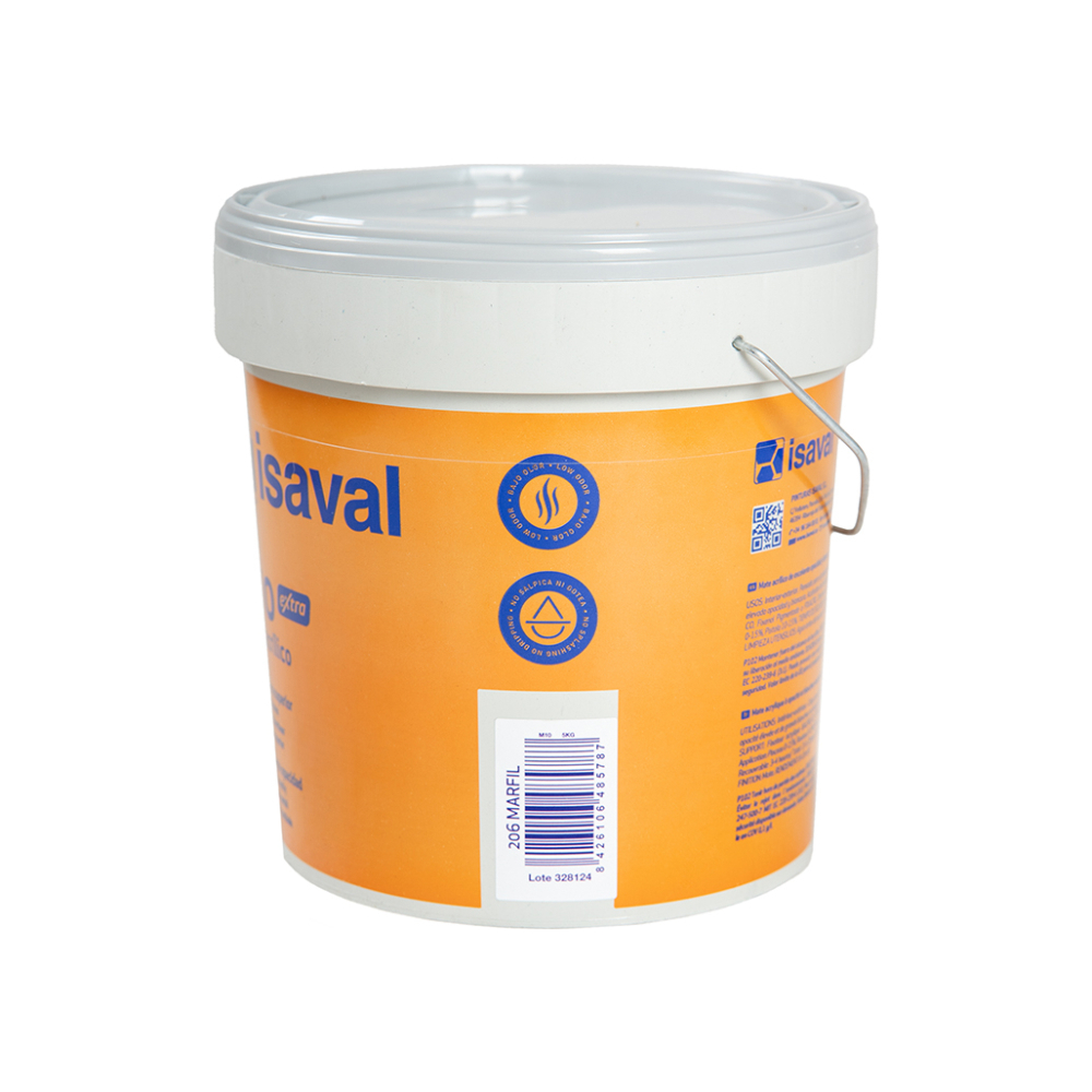 Pintura acrilica interior y exterior color marfil M - 10 Isaval (5 Kg / 11 lb) - Miniatura 2