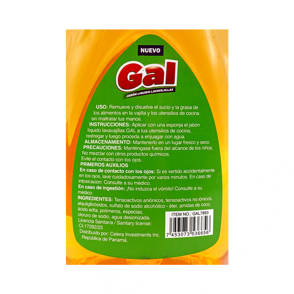 Jabón líquido lavavajillas aroma a jazmín Gal (750 ml) - Miniatura 3