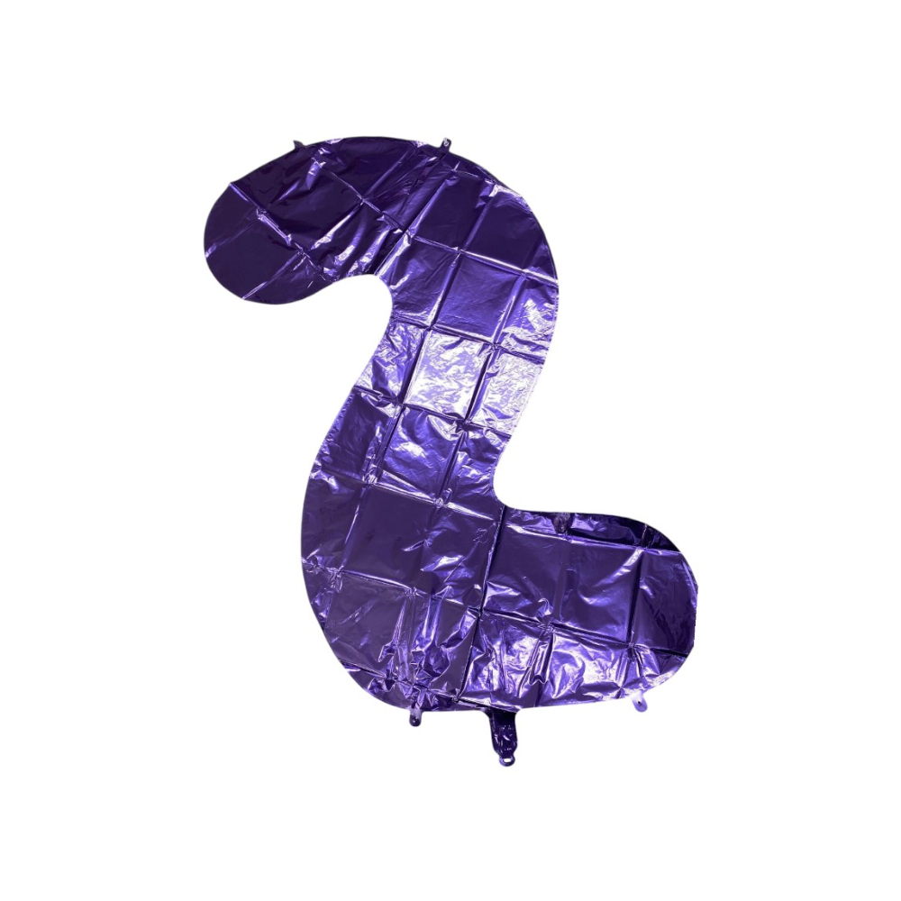 Globo morado número 2 de 32 pulgadas Balloon - Miniatura 3