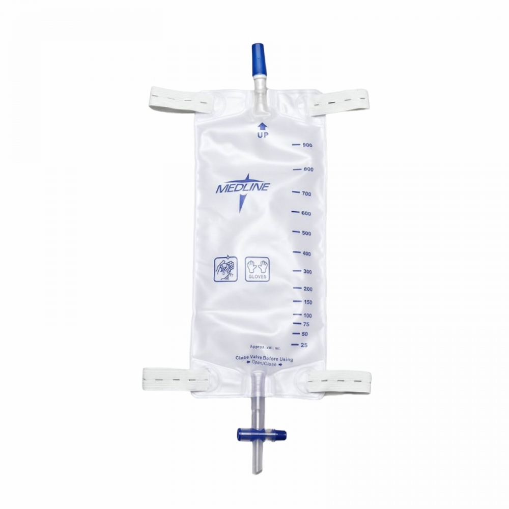 Bolsa colectora de orina con tela en la parte posterior para la pierna 900 ml / 32 oz Medline - Miniatura 2