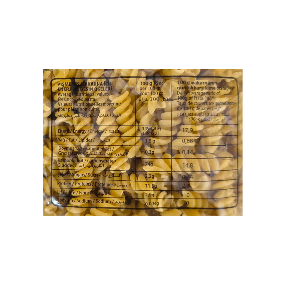 Macarrones en espiral Oba Eva (500 g / 1.10 lb) - Miniatura 3