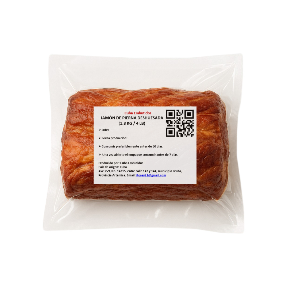 Jamón de pierna deshuesada Cuba Embutidos (1.8 kg / 4 lb) - Miniatura 3
