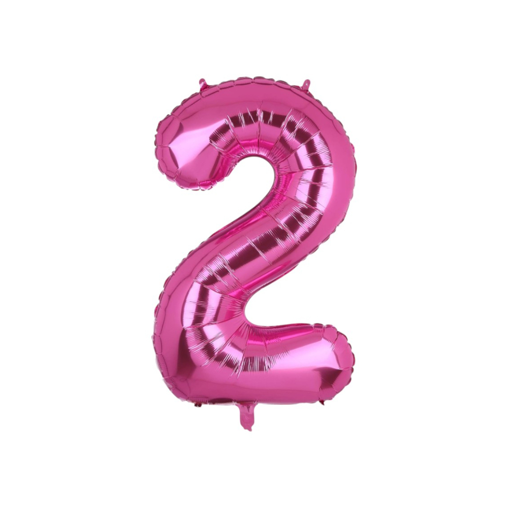 Globo rosado Número 2 Balloon (32 pulgadas) - Miniatura 3