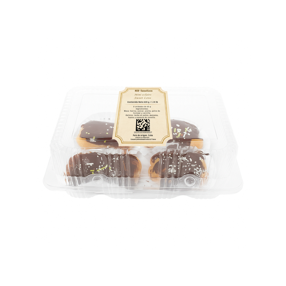 Mini eclairs Sweet Love (8 x 65 g / 2.29 oz) - Miniatura 4