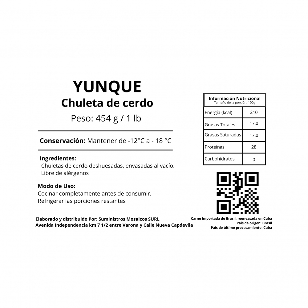 Chuleta de cerdo Yunque (454 g / 1 lb) - Miniatura 3