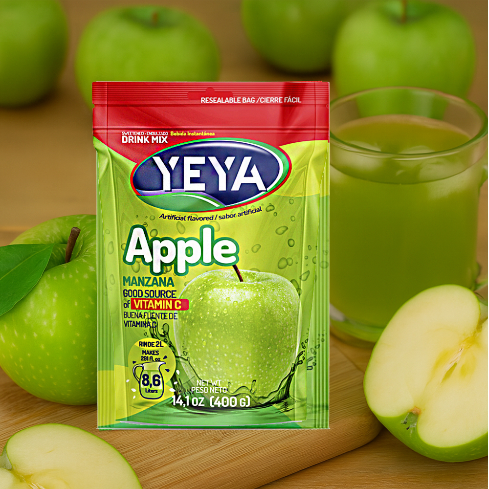 Refresco instantáneo sabor a manzana YEYA (400 g / 14.1 oz) - Miniatura 4