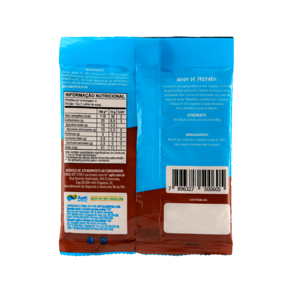 Natilla sabor chocolate Apti (40 g / 1.41 oz) - Miniatura 2