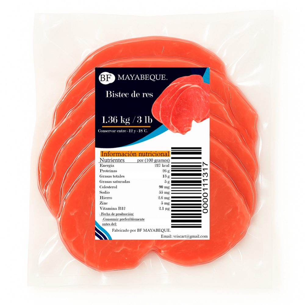 Bistec de res BF Mayabeque (1.36 kg / 3 lb) - Miniatura 3