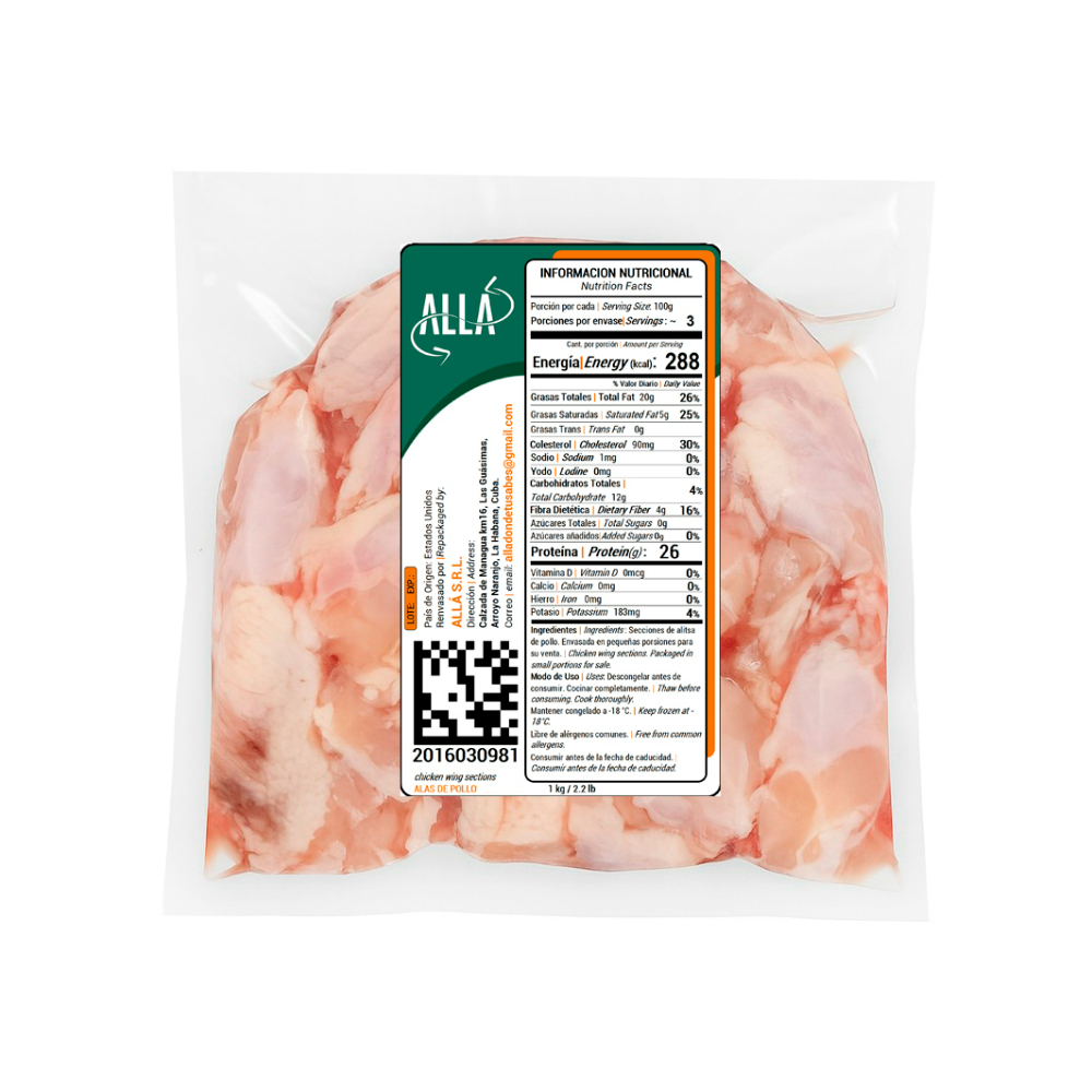 Alas de pollo ALLÁ (1 kg / 2.2 lb) - Miniatura 3