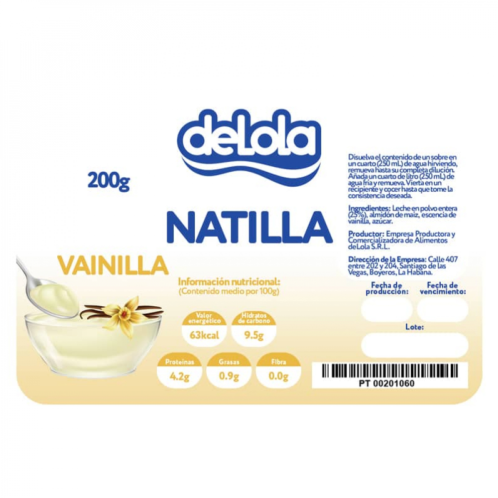 Natilla sabor vainilla deLola (200 g / 7.05 oz) - Miniatura 2
