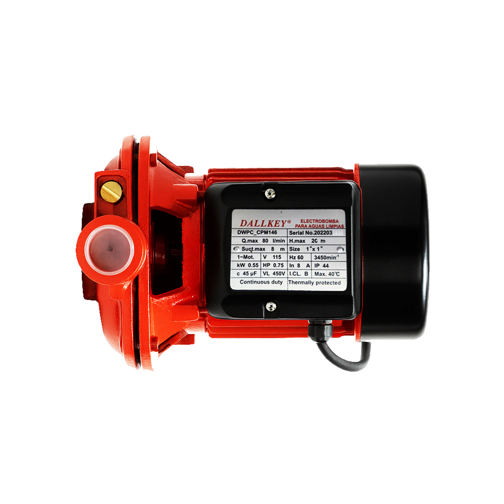 Bomba de agua centrífuga de 3/4 HP / 1" x 1" Dallkey DWPP_CPM146 - Miniatura 2